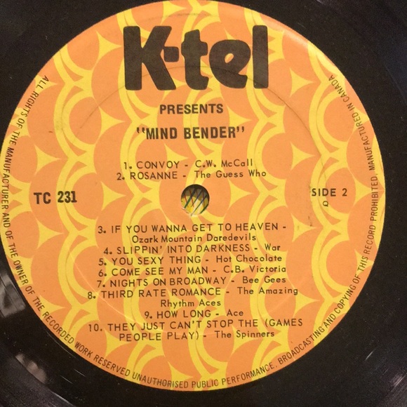 3/$30 K-Tel’s Mind Bender 20 Original Hits Vintage Vinyl Album 1976 various - Picture 4 of 4